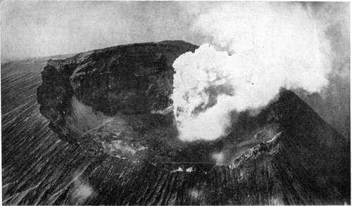 The crater of Vesuvius. Photograph by Royal Italian Air Service.