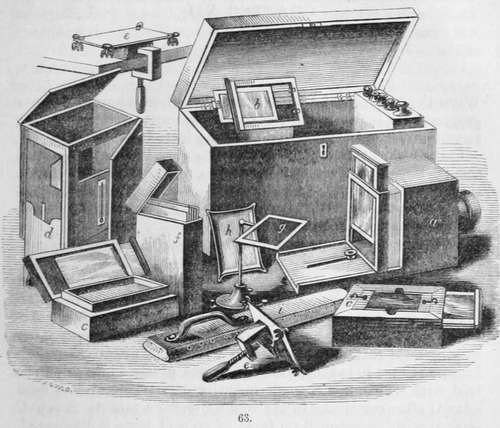 The apparatus for the daguerreotype.