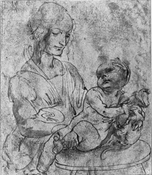 Study For A Picture Of The Virgin And Child With Cat