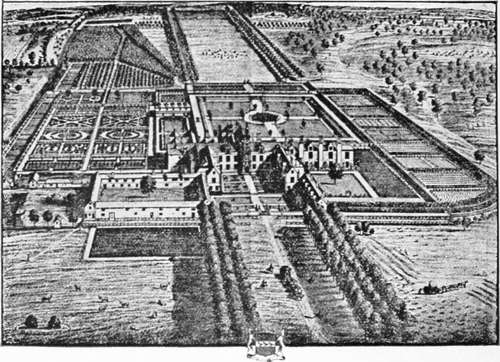 BROME HALL, SUFFOLK, ONE OF THE SEATS OF THE RIGHT HON. CHARLES LORD CORNWALLIS. FROM AN ENGRAVING BY KIP.