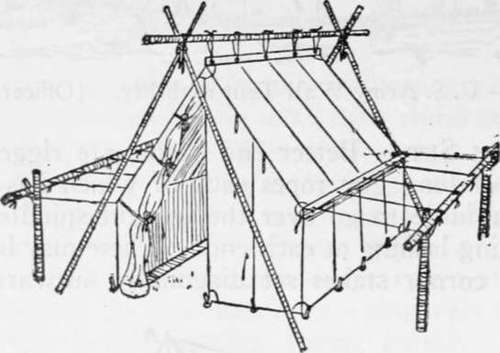 Wall Tent on Shears with Guy Frame.