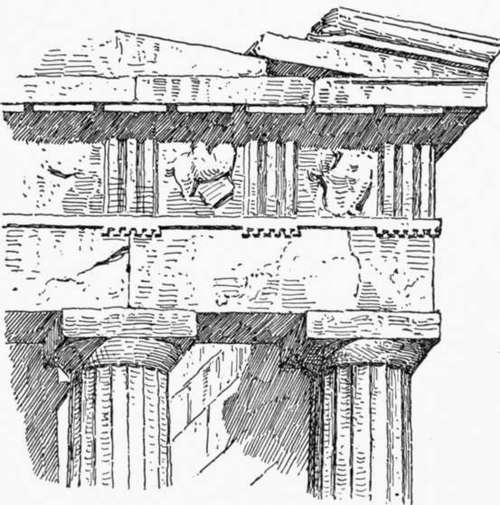 Corner of the Parthenon.