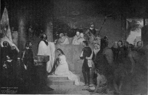 The baptism of pocahontas.
