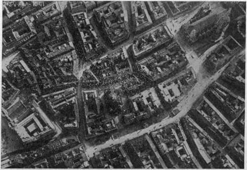 A portion of Vienna seen from the air, during a propaganda raid. Italian official photograph.