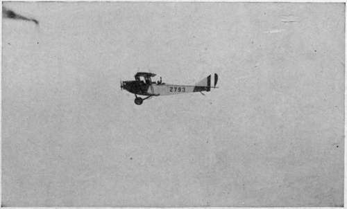 Biplane in flight.