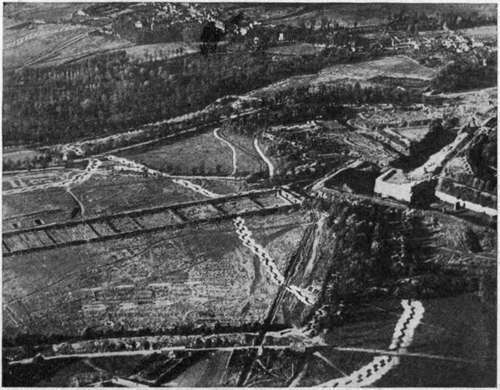 The outskirts of Arras. Low oblique showing contours.