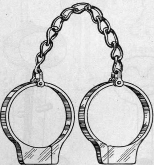 Rankn Patena U. S.Navy leg irons.