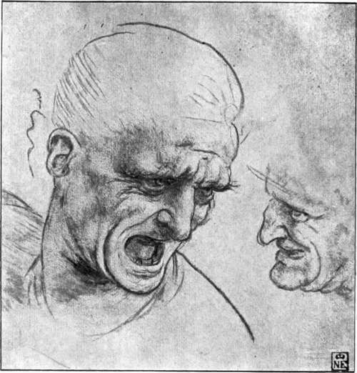 Study Of Heads For Combatants In The Battle Of Anghiari