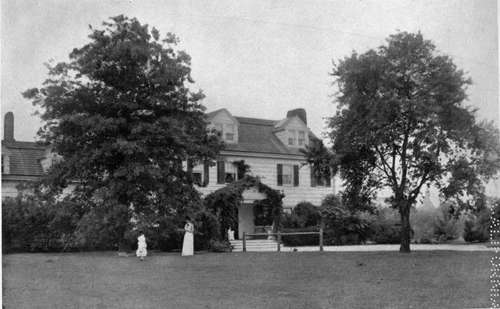 SHOWING HOW 90 PER. CENT. OF THE ENGLISH LUXURIANCE HAS BEEN ATTAINED IN AMERICA IN FOUR YEARS BY MOVING A FEW LARGE TREES.