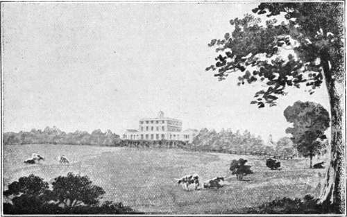 Woodford. no. 2. from the same drawing by h. repton, showing the suggested improvements.