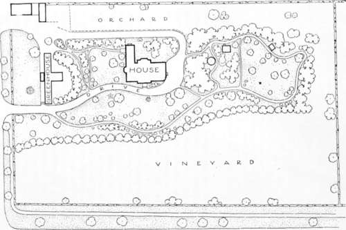 Plan of Mr. Downing's Home Grounds, Nlavbukgh, N. Y.