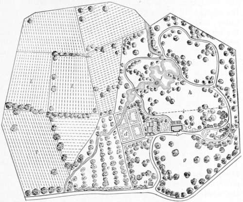 Plan of a Mansion Residence Laid Out in the Natural Stale.