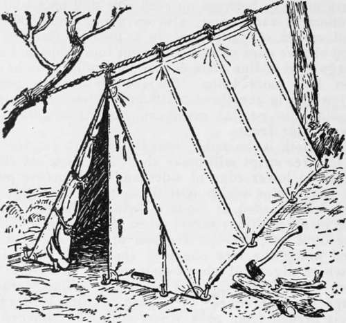 Wedge Tent, Outside Ridge Rope.