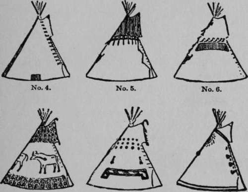 Various tepees (smoke poles left out).