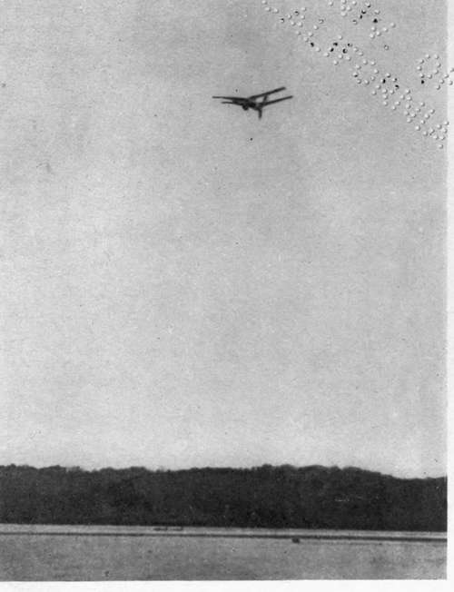 Langley's aerodrome in flight on May 6, 1896, on the Potomac River at Quantico.