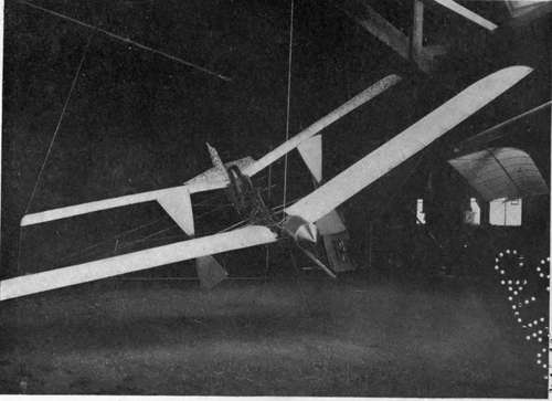 Langley's steam driven model, the first motor flying machine that ever flew.