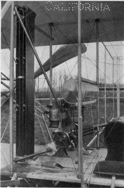Motor of the Wright biplane.
