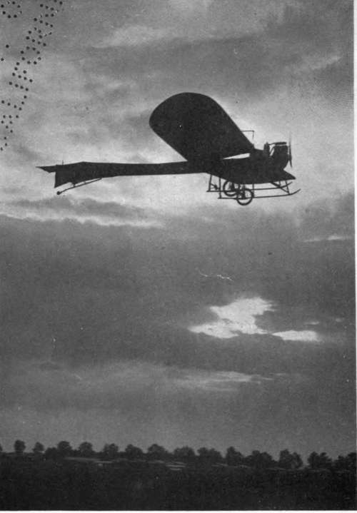 The Hanriot monoplane in flight.
